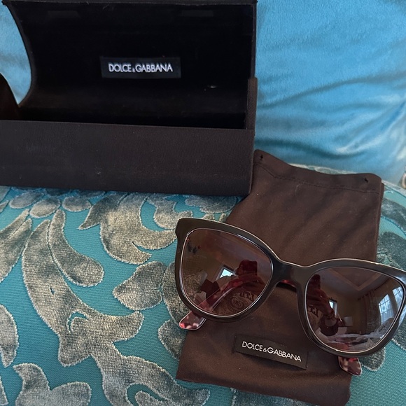 Dolce & Gabbana Women's Black and Brown Sunglasses